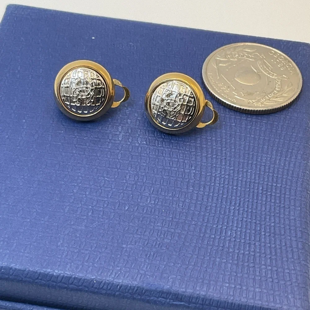 Chanel Gold and Silver Earrings
